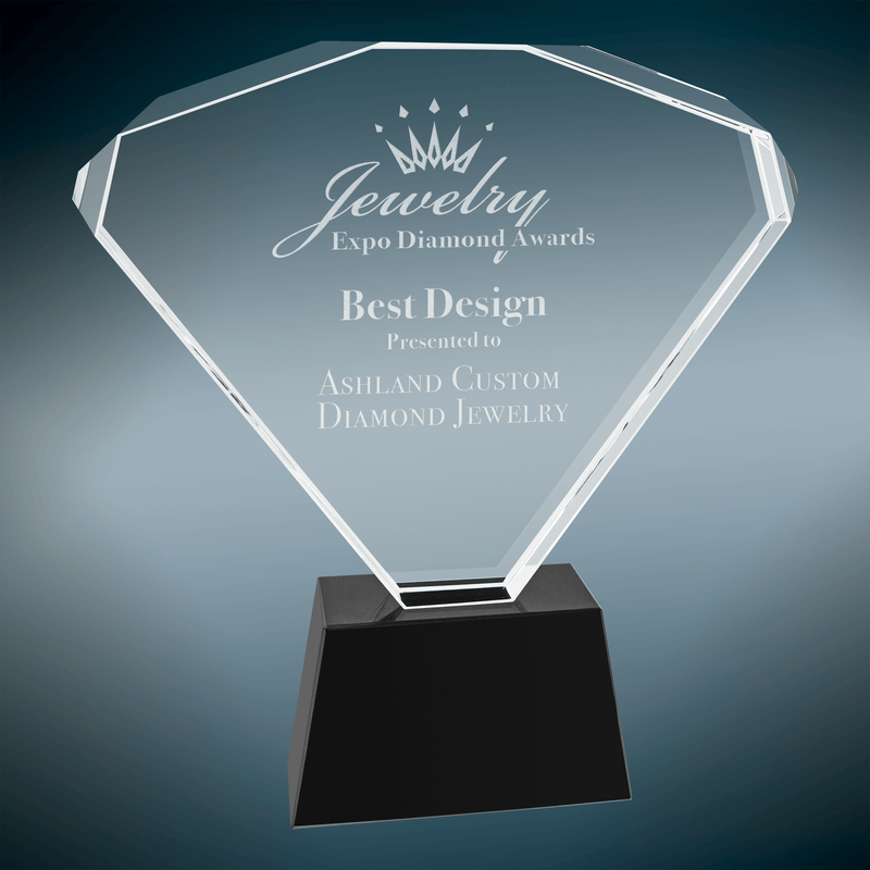 Premier Crystal Fan Series Glass Award - AndersonTrophy.com