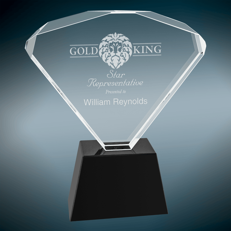 Premier Crystal Fan Series Glass Award - AndersonTrophy.com
