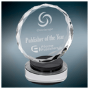 Premier Crystal Round Faceted Series Glass Award - AndersonTrophy.com