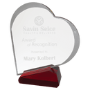 Premier Crystal Slant Heart Series Glass Award - AndersonTrophy.com
