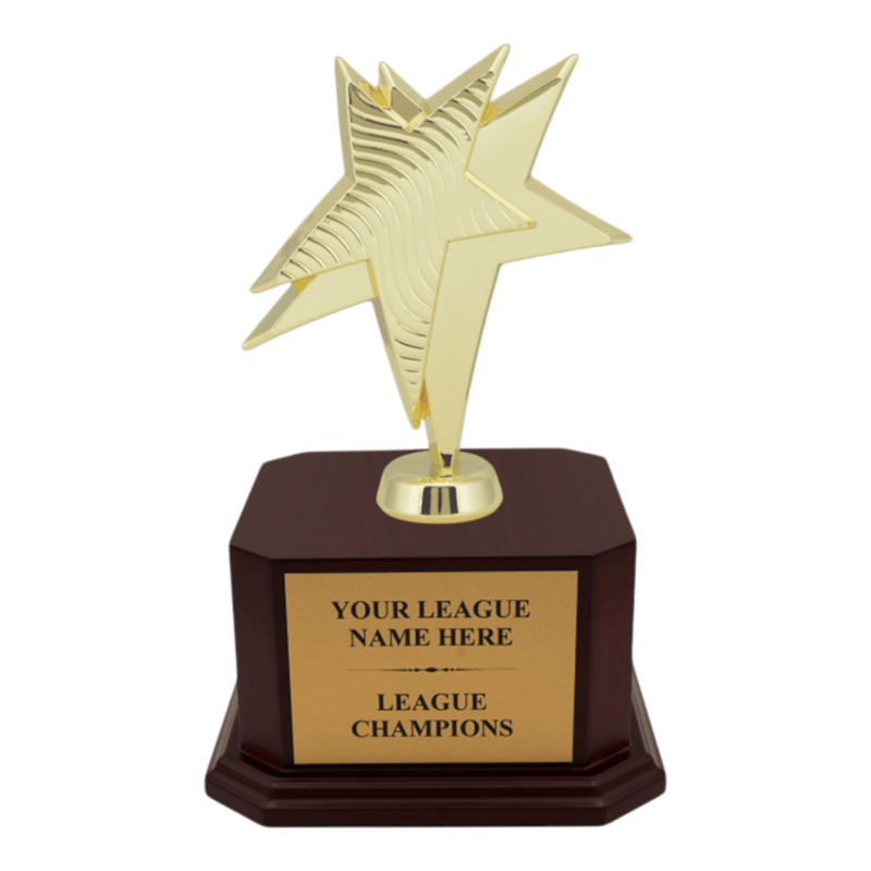 Premium Custom Gold Star Trophy - Type A5 Series 34955G - Anderson Trophy Co.