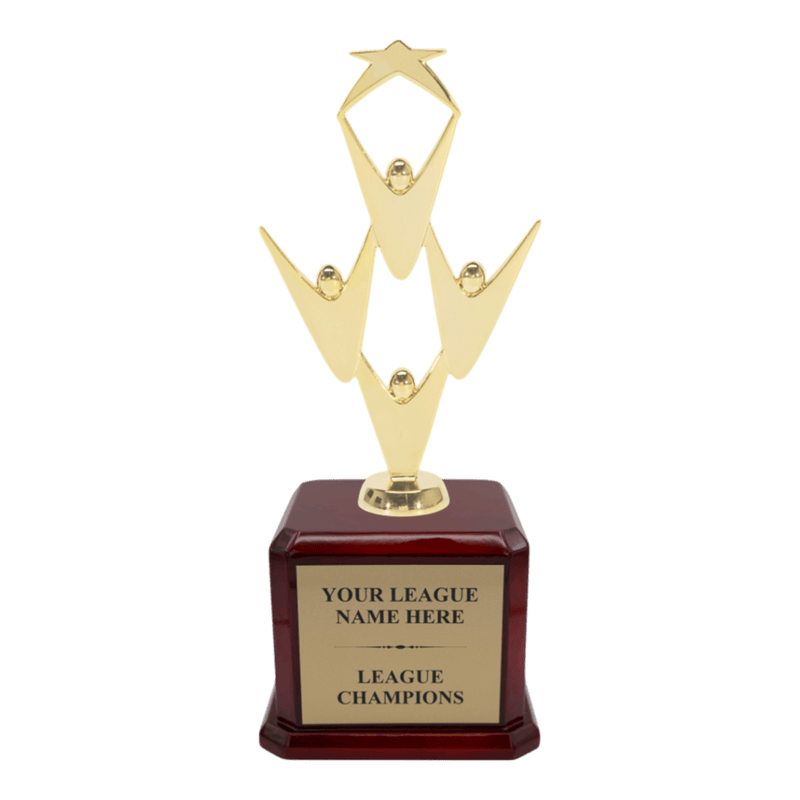 Premium Custom Gold Teamwork Trophy - Type A6 Series 34911G - Anderson Trophy Co.