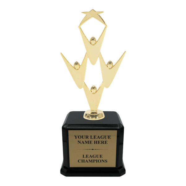 Premium Custom Gold Teamwork Trophy - Type A6 Series 34911G - Anderson Trophy Co.