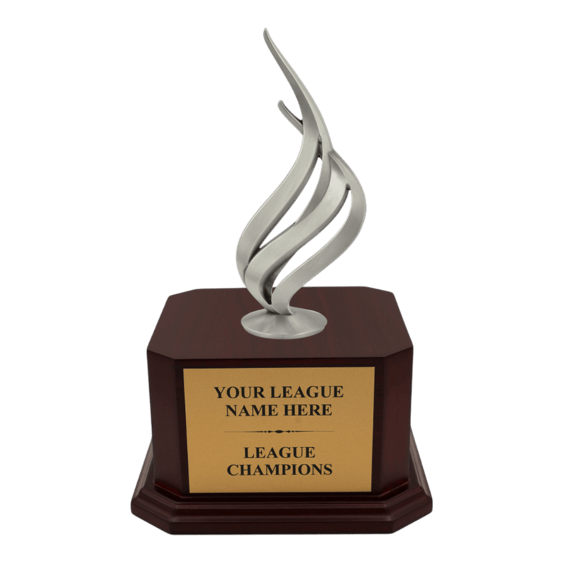 Premium Custom Silver Flame Trophy - Type A5 Series 349217S - Anderson Trophy Co.