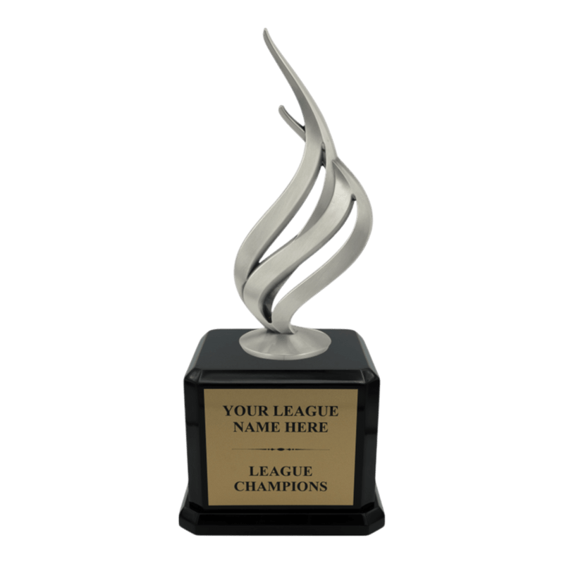 Premium Custom Silver Flame Trophy - Type A6 Series 349217S - Anderson Trophy Co.