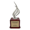 Premium Custom Silver Flame Trophy - Type A6 Series 349217S - Anderson Trophy Co.