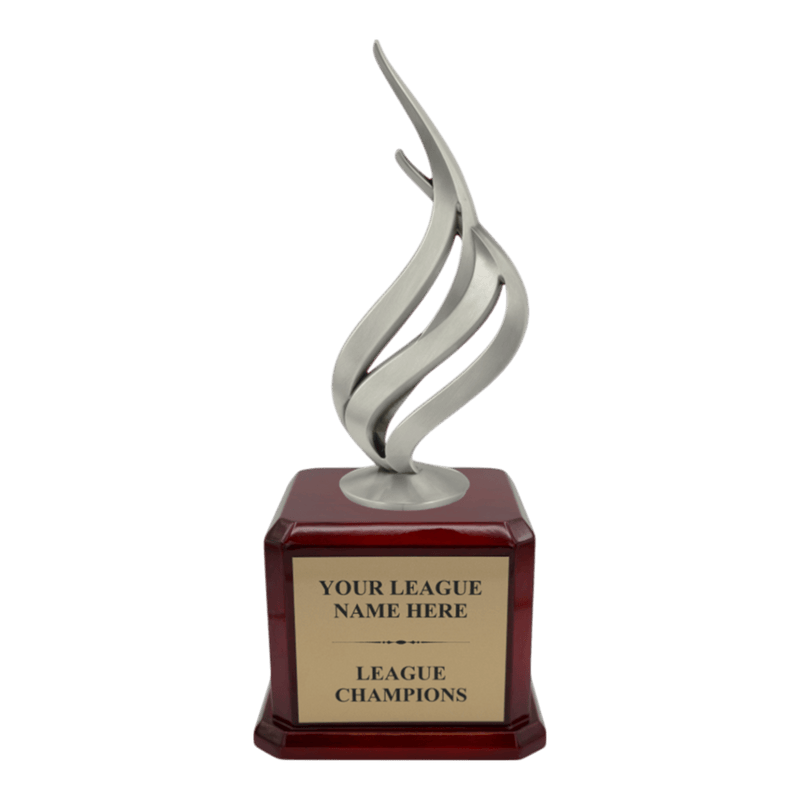 Premium Custom Silver Flame Trophy - Type A6 Series 349217S - Anderson Trophy Co.