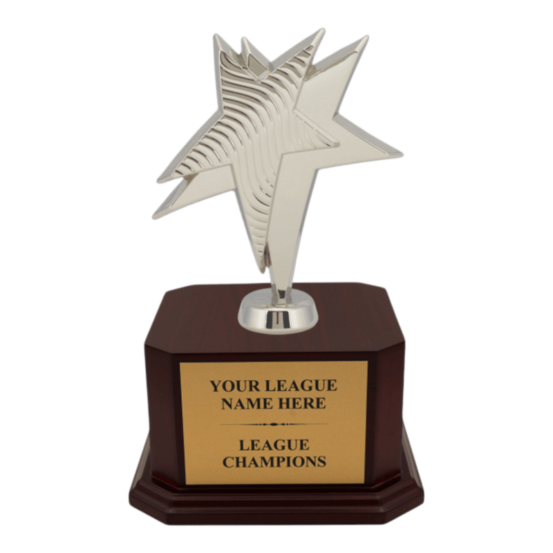 Premium Custom Silver Star Trophy - Type A5 Series 34955S - Anderson Trophy Co.