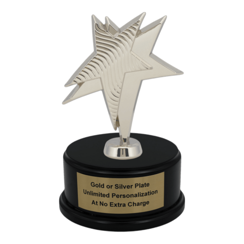 Premium Custom Silver Star Trophy - Type A9 Series 34955S - Anderson Trophy Co.