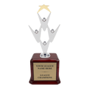 Premium Custom Silver Teamwork Trophy - Type A6 Series 34911S - Anderson Trophy Co.