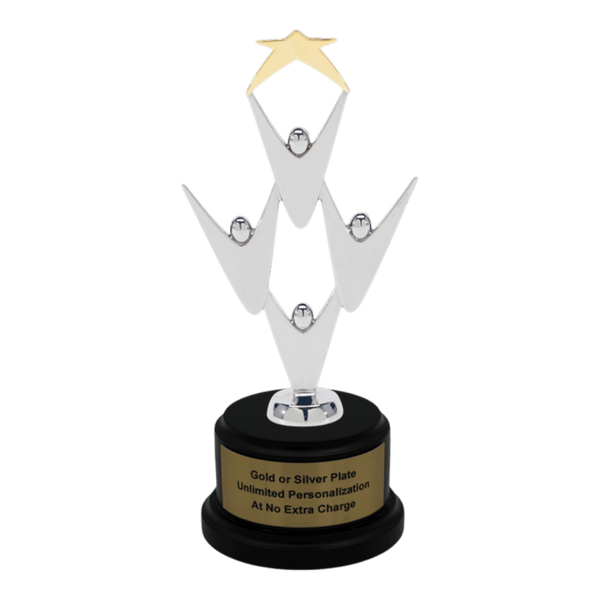 Premium Custom Silver Teamwork Trophy - Type A9 Series 34911S - Anderson Trophy Co.