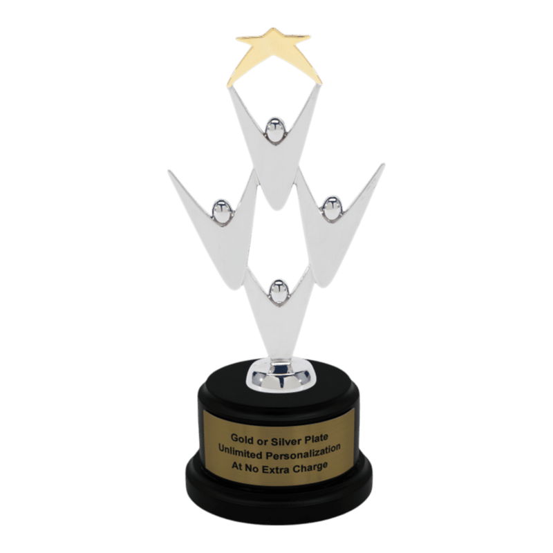 Premium Custom Silver Teamwork Trophy - Type A9 Series 34911S - Anderson Trophy Co.