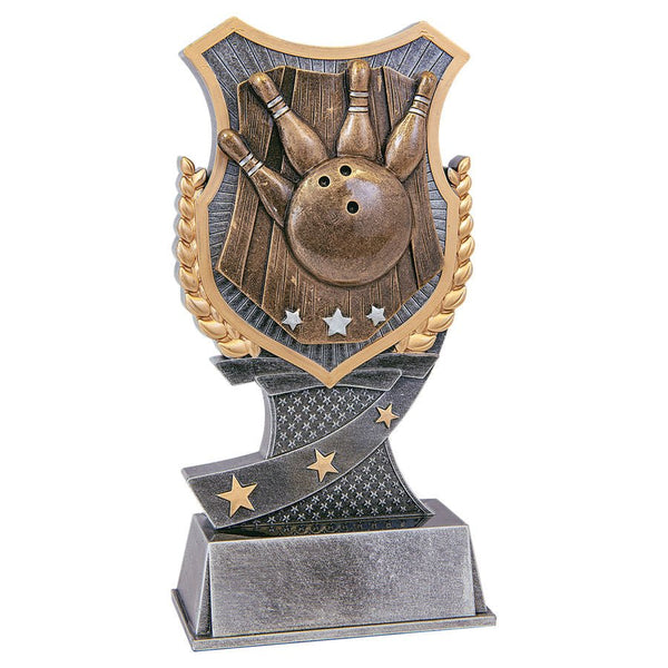 Shield Award Series Bowling Resin Trophy - Anderson Trophy Co.