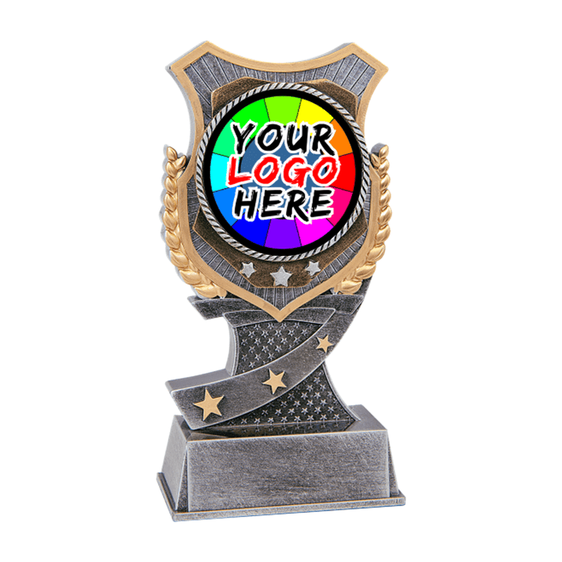 Shield Award Series Customizable Insert Resin Trophy - Anderson Trophy Co.