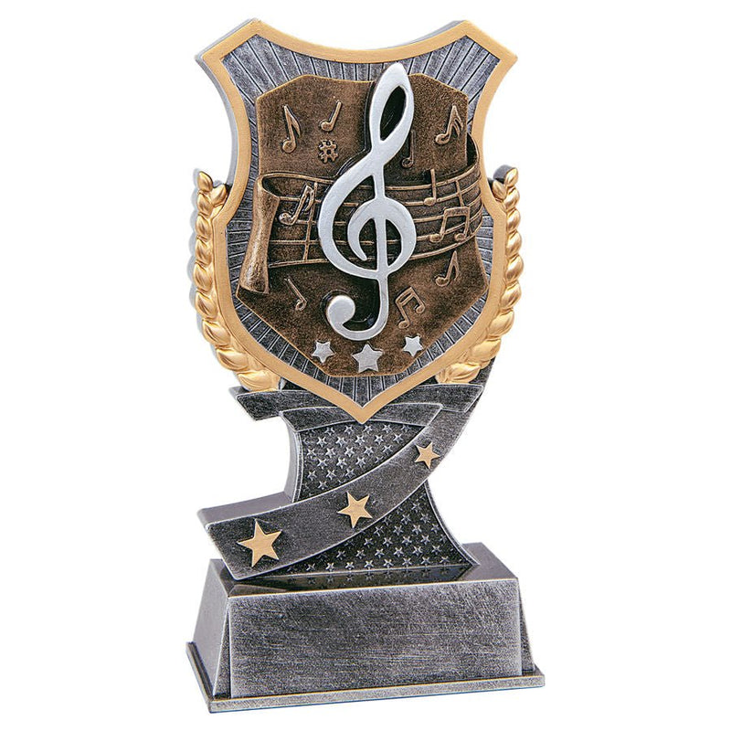 Shield Award Series Music Resin Trophy - Anderson Trophy Co.