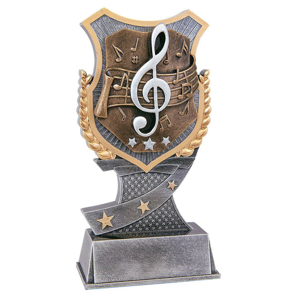 Shield Award Series Music Resin Trophy - Anderson Trophy Co.