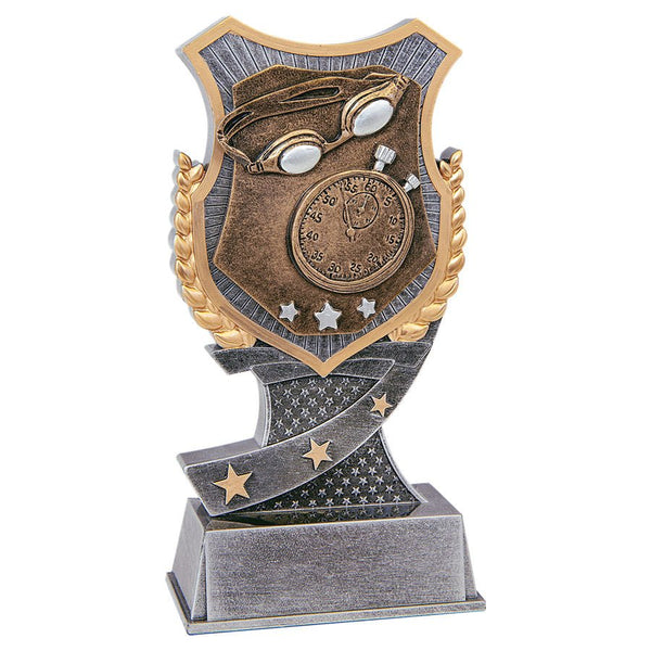 Shield Award Series Swim Resin Trophy - Anderson Trophy Co.