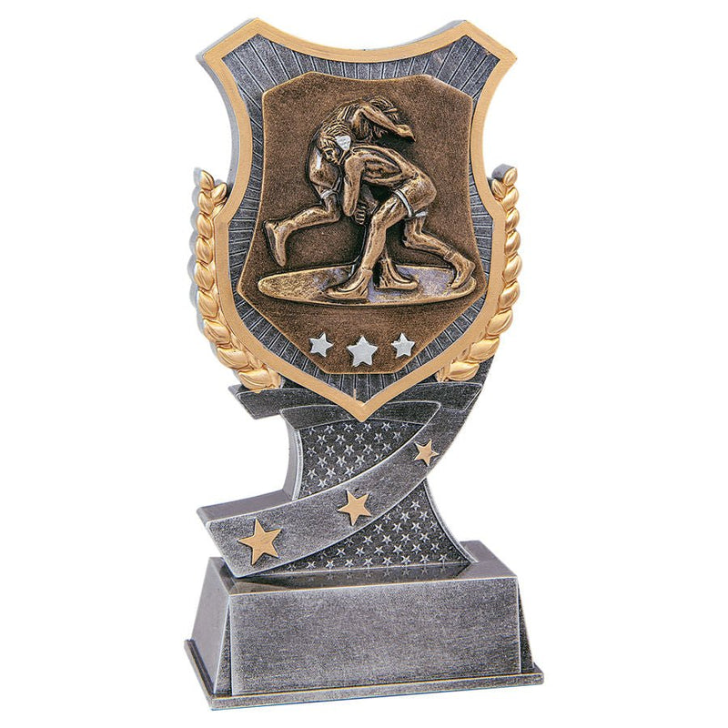 Shield Award Series Wrestling Resin Trophy - Anderson Trophy Co.