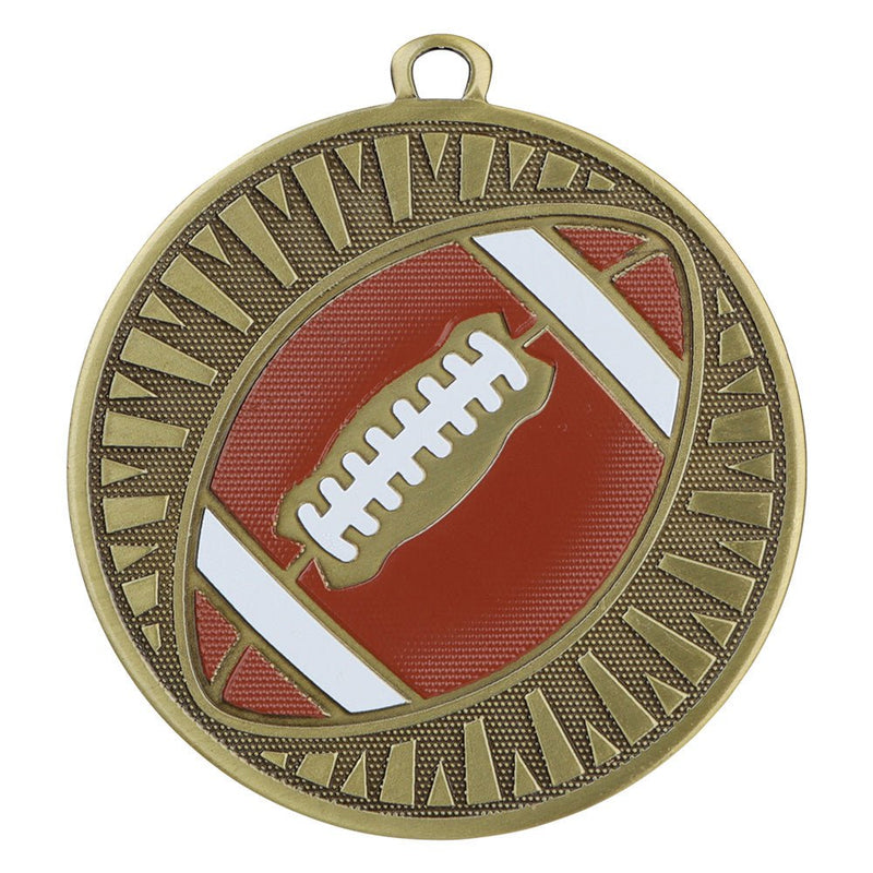 Velocity Series Football Themed Medal - Anderson Trophy Co.