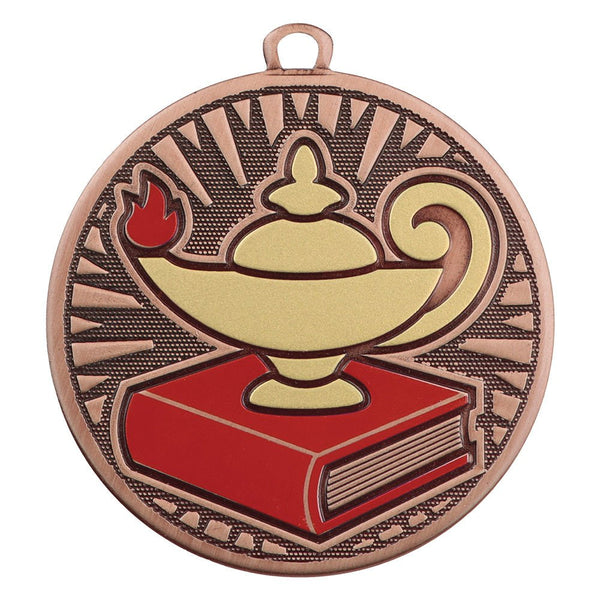 Velocity Series Lamp of Knowledge Themed Medal - Anderson Trophy Co.