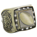 12 Stone Football Ring - Antique Finish - AndersonTrophy.com
