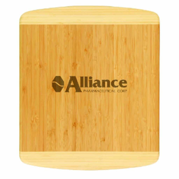 13.5" Engravable 2-Tone Genuine Bamboo Cutting Board - AndersonTrophy.com
