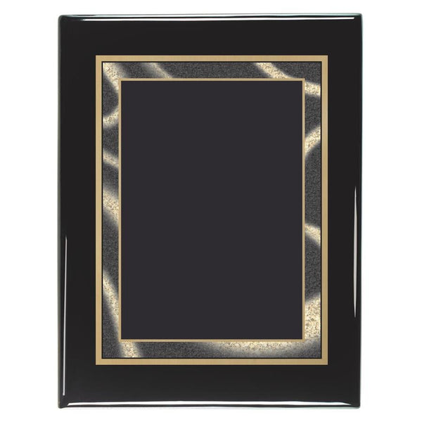 1AS Black Decorative Plate Plaque - Black Piano Finish - AndersonTrophy.com