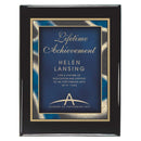 1AS Blue Decorative Plate Plaque - Black Piano Finish - AndersonTrophy.com