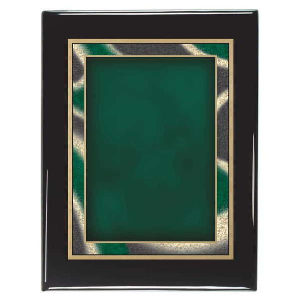 1AS Green Decorative Plate Plaque - Black Piano Finish - AndersonTrophy.com