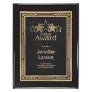1RF Gold Trimmed Decorative Plaque - Black Piano Finish - AndersonTrophy.com