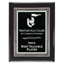 1RF Silver Trimmed Decorative Plaque - Black Piano Finish - AndersonTrophy.com