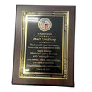 1RF1 Series LA City Seal Plaque - Cherry Woodgrain Finish - AndersonTrophy.com