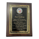 1RF1 Series LA City Seal Plaque - Cherry Woodgrain Finish - AndersonTrophy.com