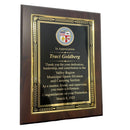 1RF1 Series LA City Seal Plaque - Cherry Woodgrain Finish - AndersonTrophy.com