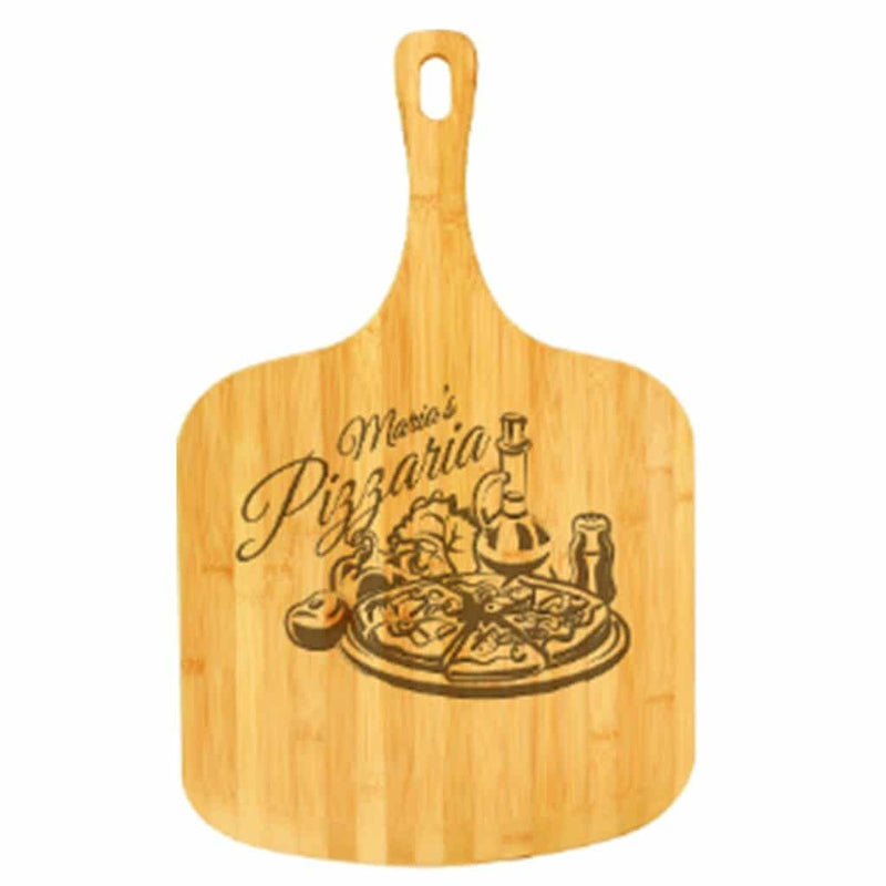 23.5" Engravable Genuine Bamboo Pizza Board - AndersonTrophy.com