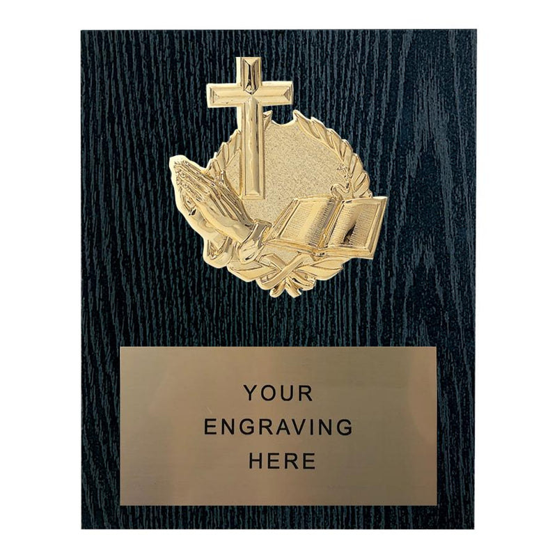 310 Religious Themed Plaque - Black Oak - AndersonTrophy.com