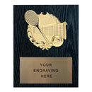 310 Tennis Themed Plaque - Black Oak - AndersonTrophy.com