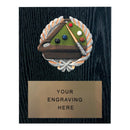 361 Billiards Themed Plaque - Black Oak - AndersonTrophy.com