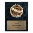 361 Gymnastics Themed Plaque - Black Oak - AndersonTrophy.com
