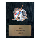 361 Hockey Themed Plaque - Black Oak - AndersonTrophy.com