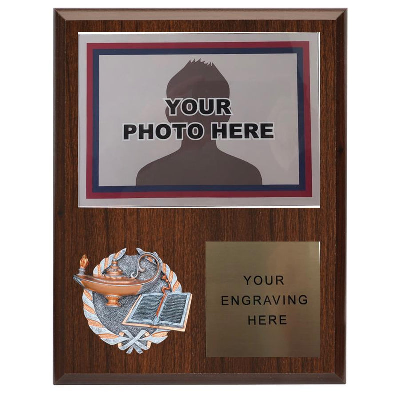 361 Lamp of Knowledge Photo Plaque - AndersonTrophy.com