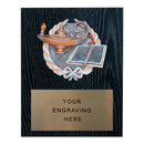 361 Lamp of Knowledge Themed Plaque - Black Oak - AndersonTrophy.com
