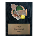 361 Tennis Themed Plaque - Black Oak - AndersonTrophy.com