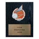 361 Volleyball Themed Plaque - Black Oak - AndersonTrophy.com