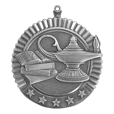 5 Star Series Lamp of Knowledge Medals - AndersonTrophy.com