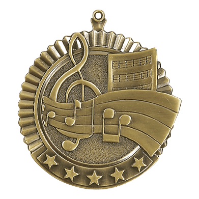 5 Star Series Music Themed Medals - AndersonTrophy.com