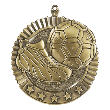 5 Star Series Soccer Themed Medal