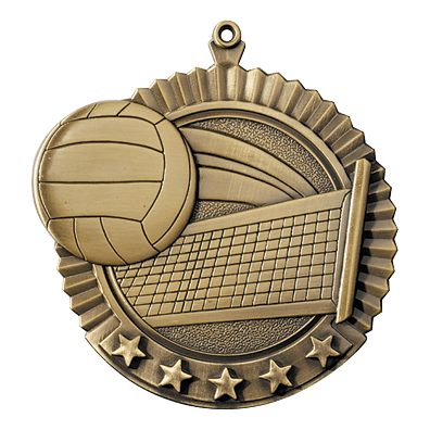 5 Star Series Volleyball Themed Medals - AndersonTrophy.com