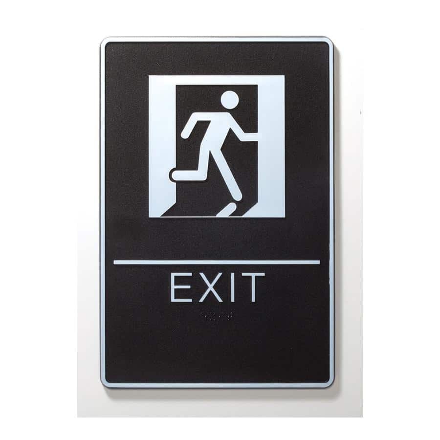 Standard Issue ADA Exit Sign - ADA exit sign | Plastic, 2 Variations