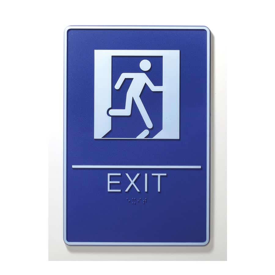 Exit Issue Standard Issue ADA Exit Sign - ADA exit sign | Plastic, 2 Variations